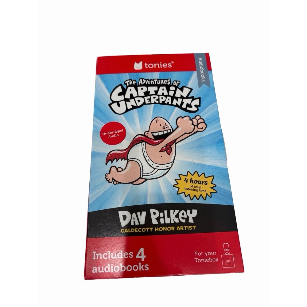 Tonies Audiobooks The Adventures of Captain Underpants-Includes 4 Audiobooks-New